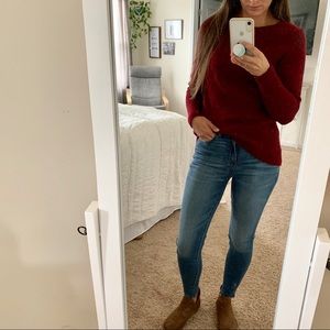 Ann Taylor Loft Burgundy sweater